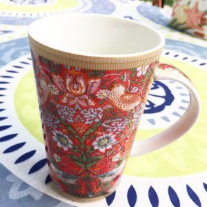 “Strawberry Thief" tea/coffee mug